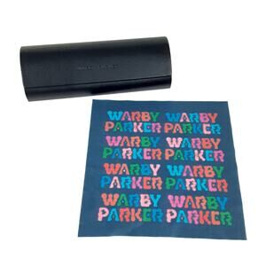 Warby Parker Hard Shell Eyeglasses Case Sunglasses Storage Case Travel Blue